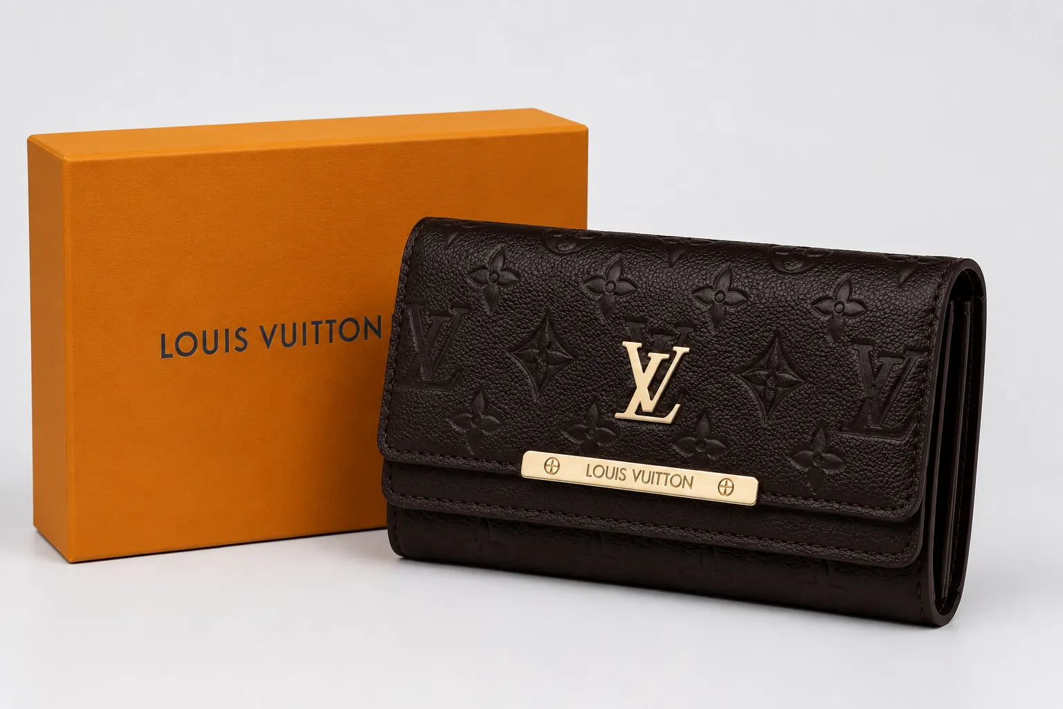 LV LOGO Flap Wallet