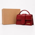 Jacquemus Bambino Top Handle Bag - Wine Leather