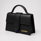 Jacquemus Bambino Top Handle Bag - Black Leather