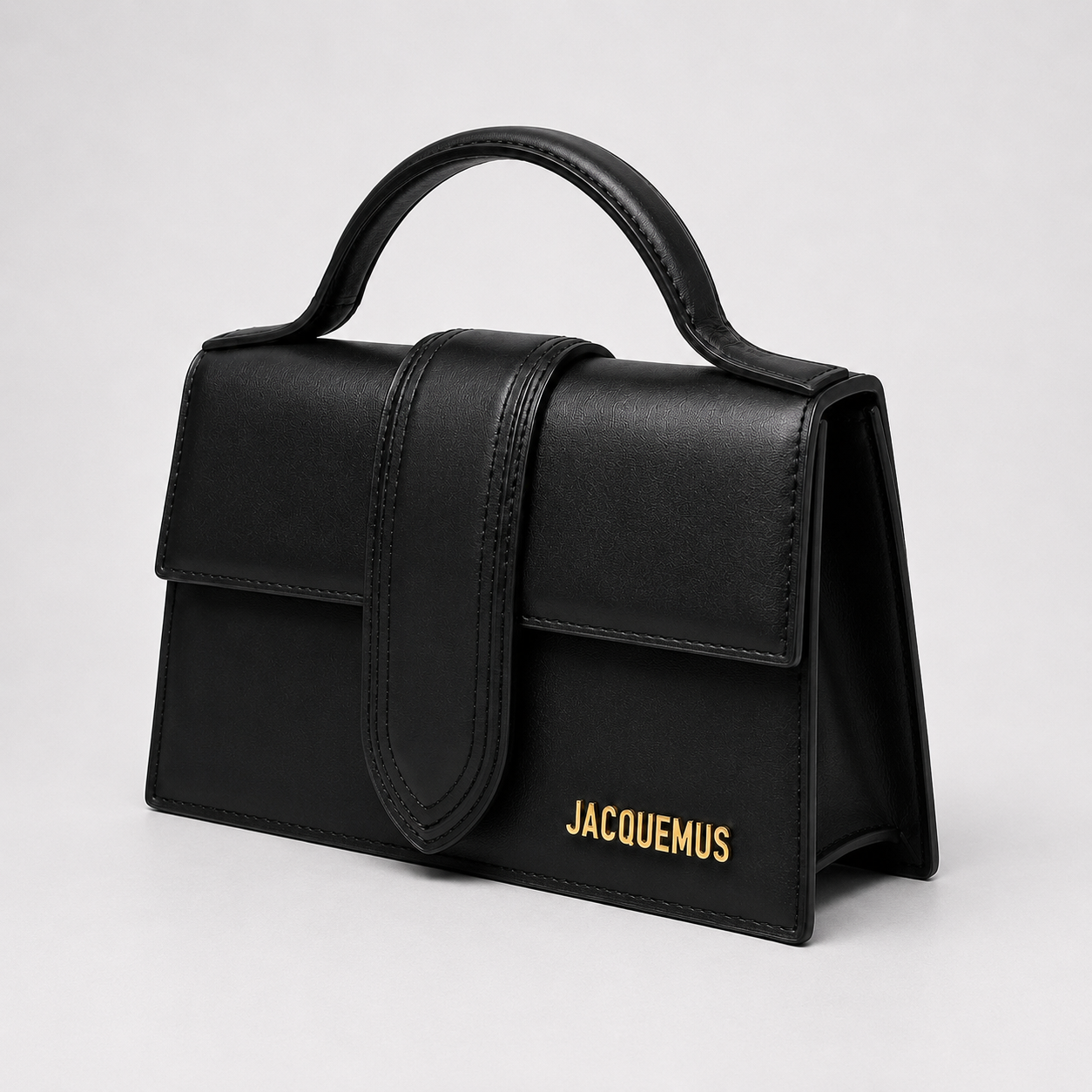 Jacquemus Bambino Top Handle Bag - Black Leather