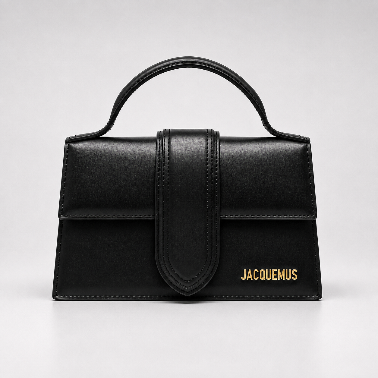 Jacquemus Bambino Top Handle Bag - Black Leather