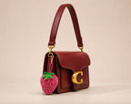 Signature Print Crossbody Bag with Gold Buckle