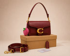 Signature Print Crossbody Bag with Gold Buckle