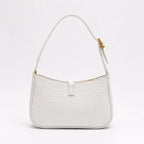 Luxury Black Croc Hobo Bag