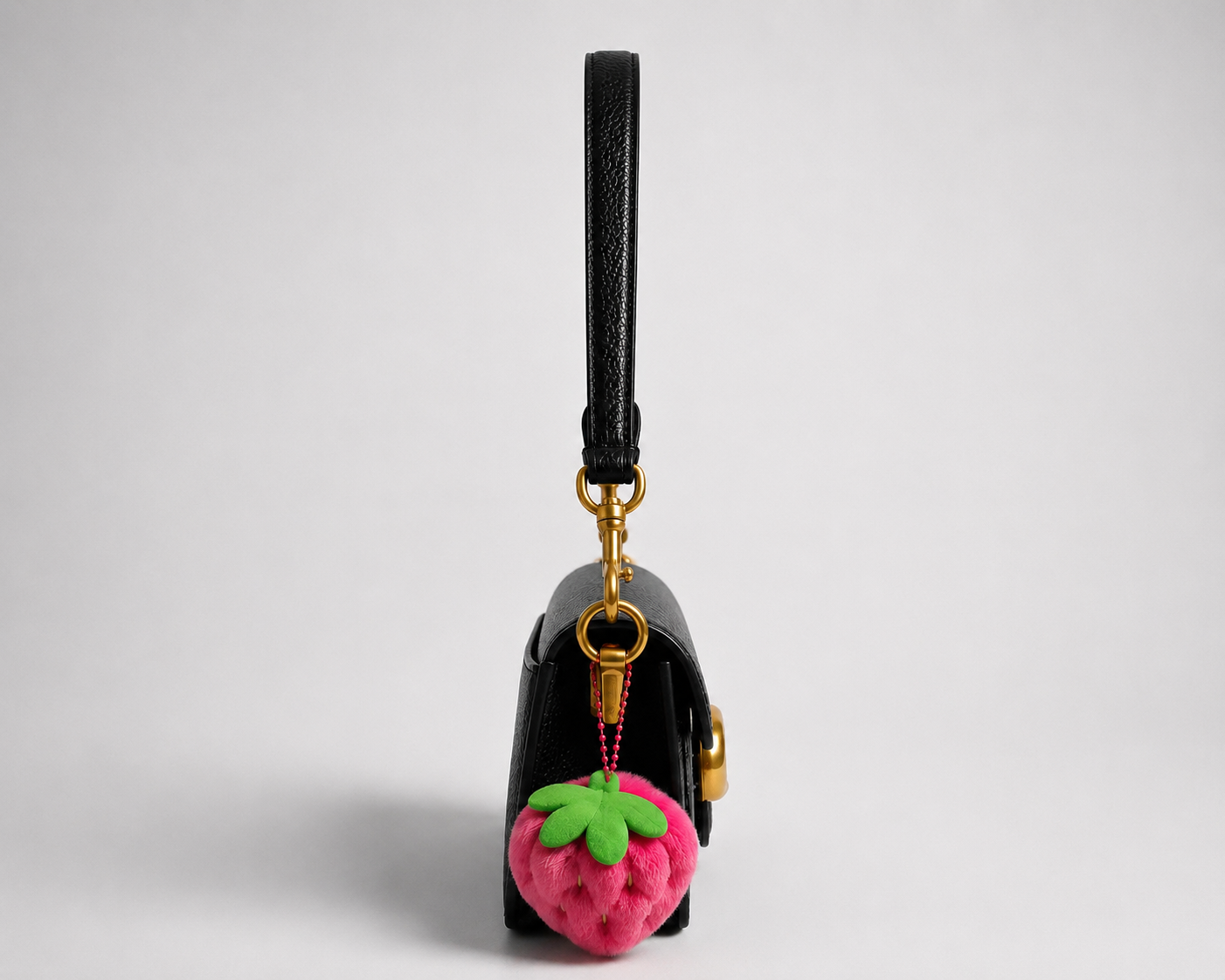 Signature Print Crossbody Bag with Gold Buckle