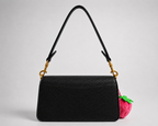 Signature Print Crossbody Bag with Gold Buckle