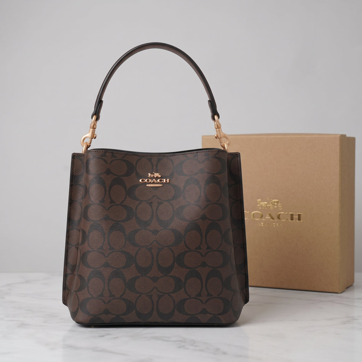 Coach Town Bucket Bag - Coffee