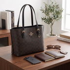 Coach Mollie Tote - Coffee And Black