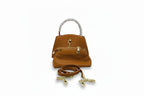 The "Dimantios" Noir Handbag Set Caramel