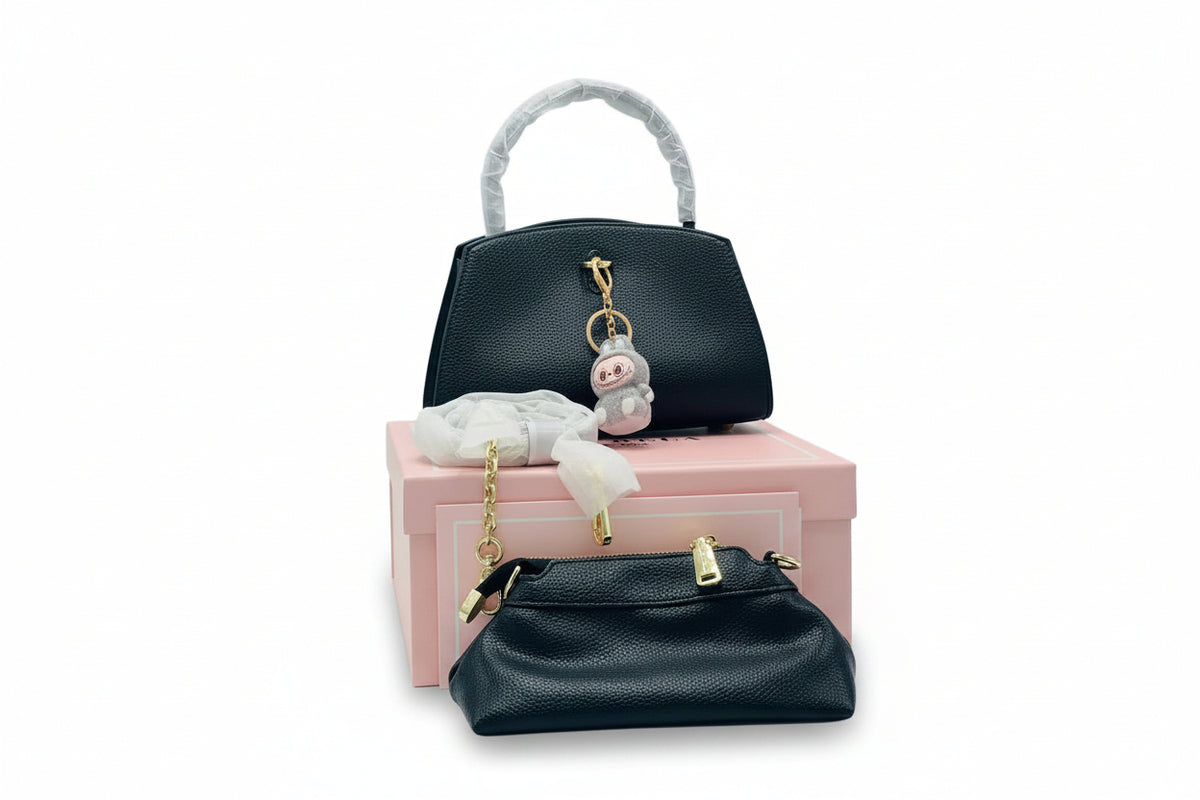 The "Dimantios" Noir Handbag Set