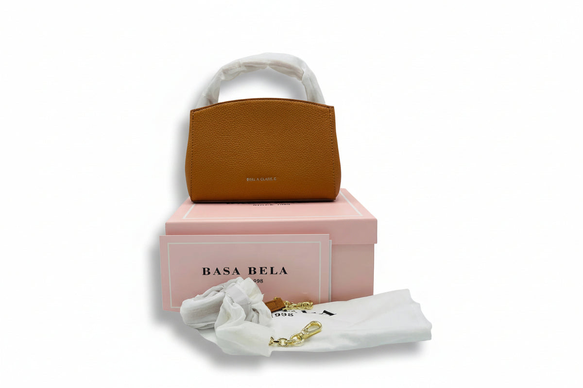 The 'Dimantios' Signature Satchel in Caramel