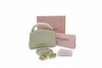 The 'Dimantios' Signature Satchel in Ivory Cream