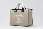 Chanel Large Canvas Tote Bag Beige Cambon
