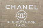 Chanel Large Canvas Tote Bag Beige Cambon