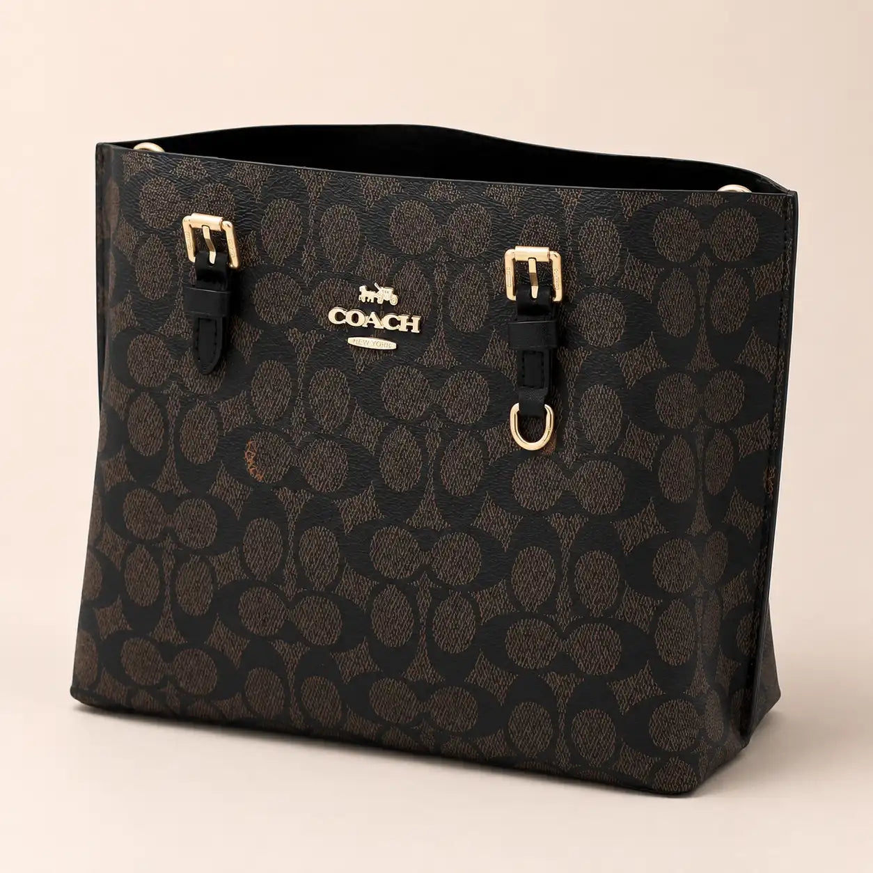 Coach Mollie Tote - Coffee And Black