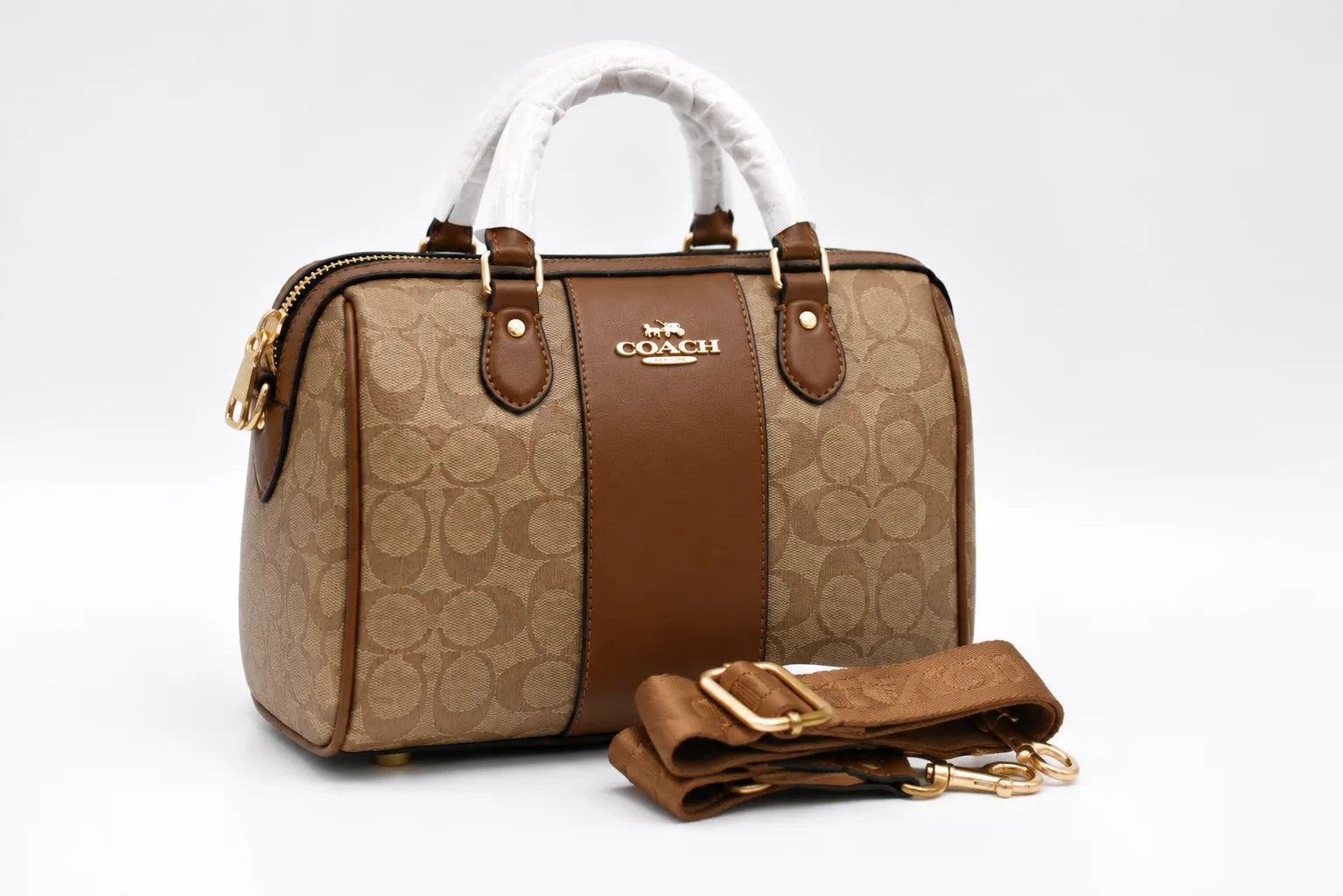 Coach Rowan Satchel - Apricot Brown