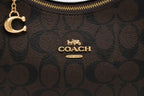 Coach Signature Crescent Moon Bag - Black Trim