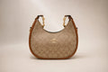 Coach Signature Crescent Moon Bag - Brown