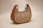 Coach Signature Crescent Moon Bag - Brown