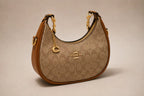 Coach Signature Crescent Moon Bag - Brown