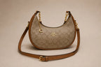 Coach Signature Crescent Moon Bag - Brown