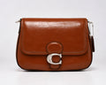 Coach Soft Tabby 26 Shoulder Bag Saddle Brown Leather