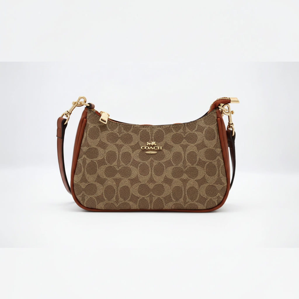 Coach Teri Shoulder Bag - Brown Trim