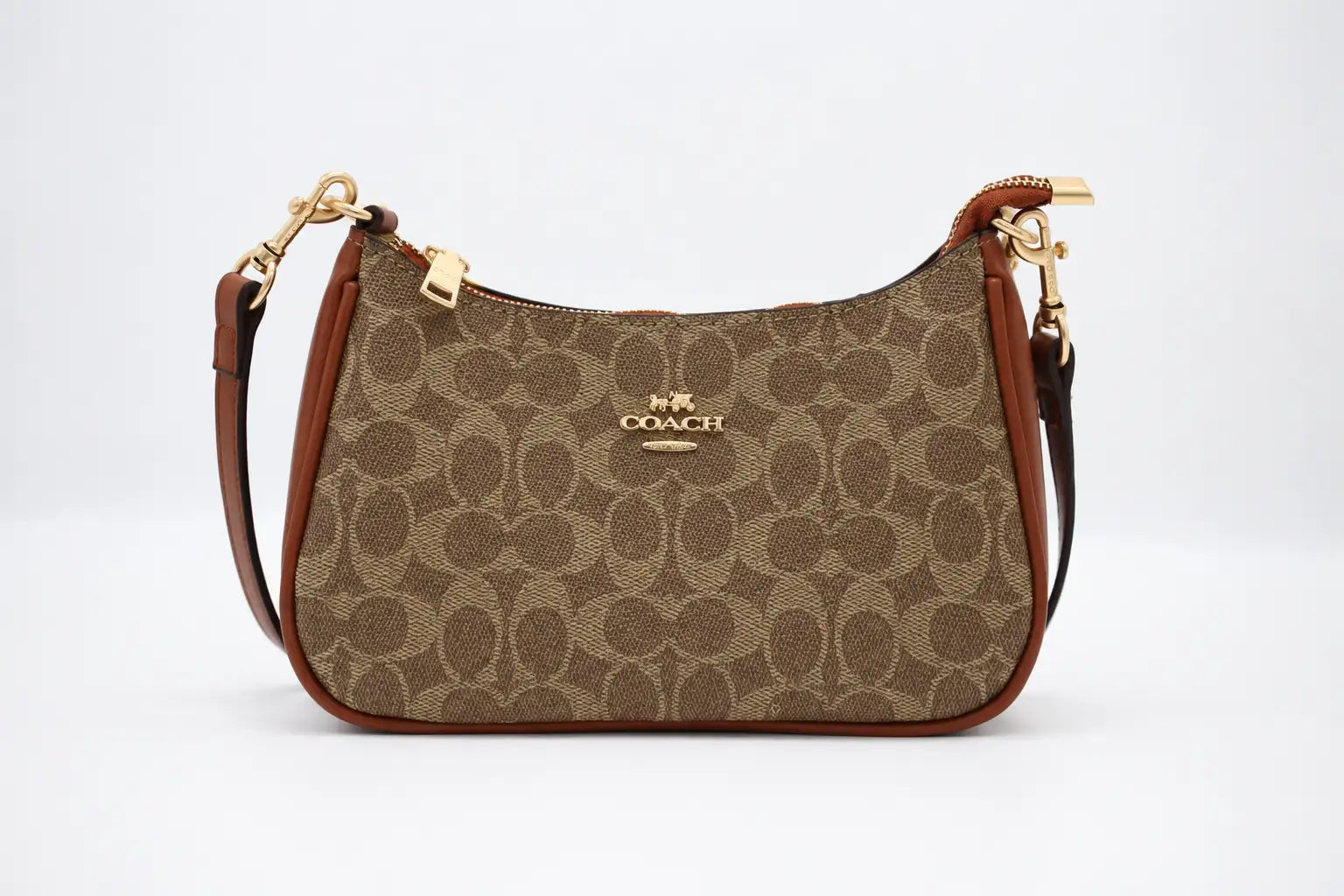 Coach Teri Shoulder Bag - Brown Trim