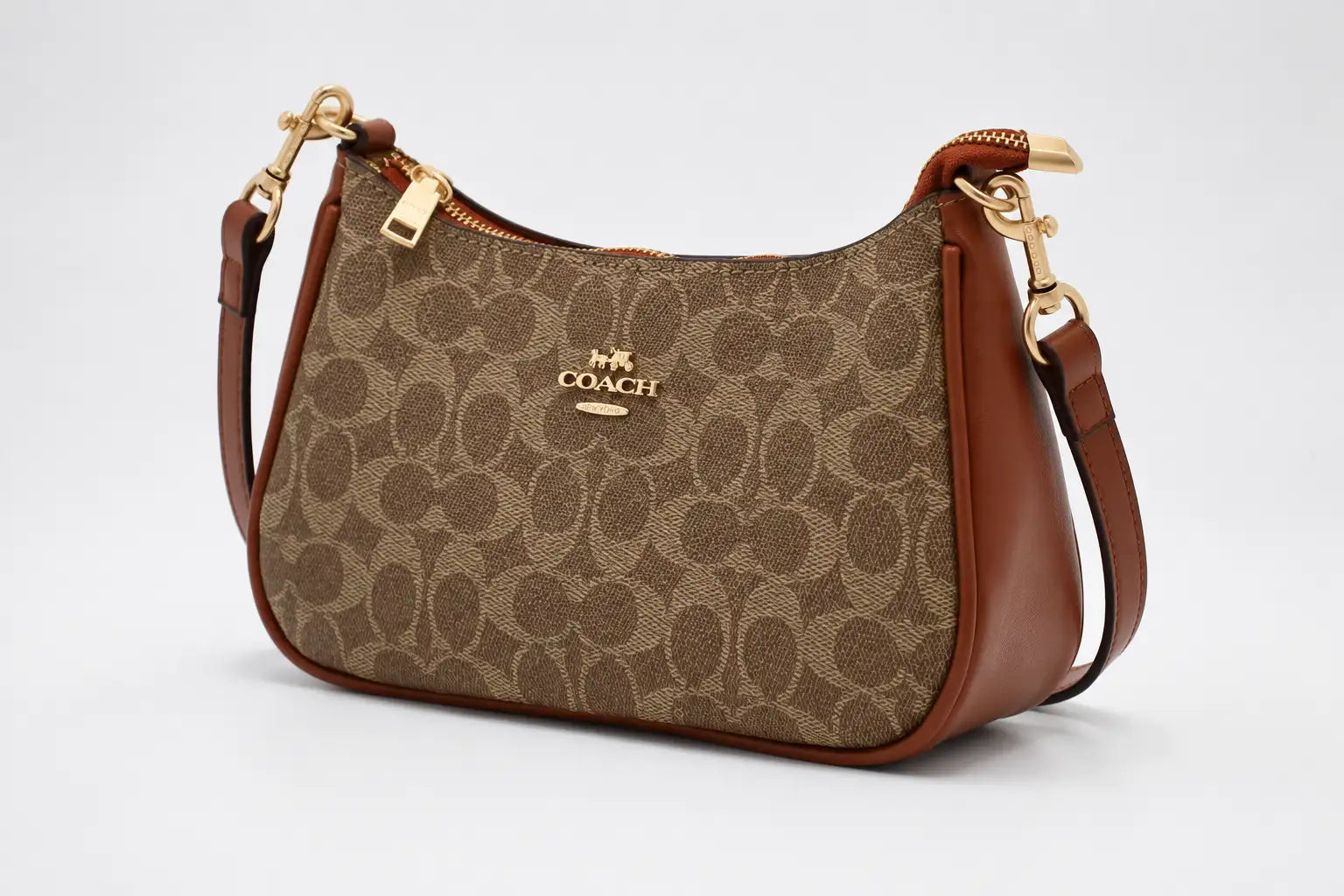 Coach Teri Shoulder Bag - Brown Trim