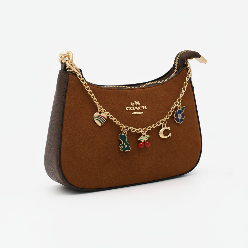 Coach Teri Shoulder Bag - Saddle Brown