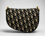 Dior Saddle Bag Jacquard - Beige And Black