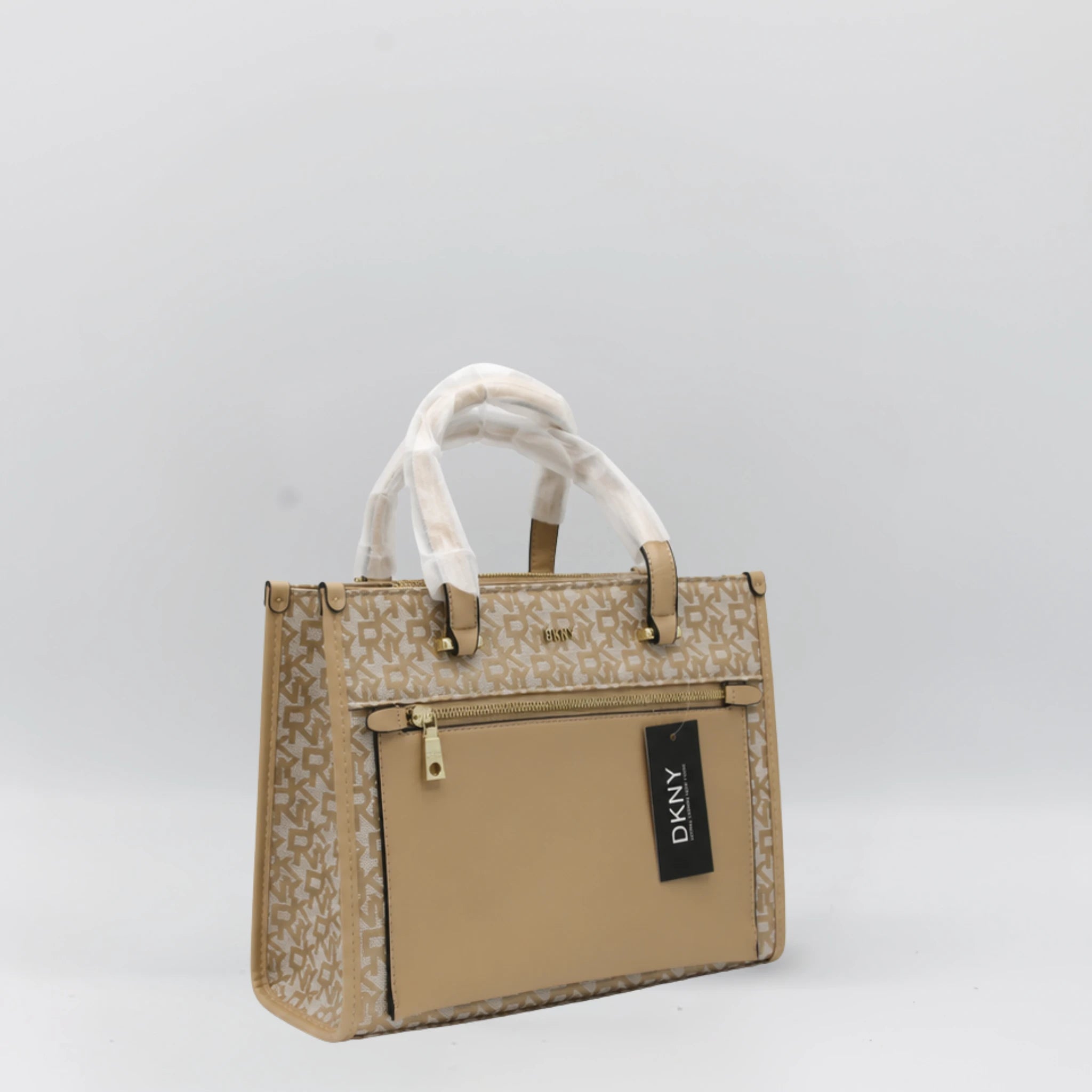 DKNY Canvas Box Bag - Apricot Trim