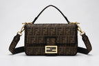 Fendi Baguette Shoulder Crossbody Bag - Taupe