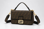 Fendi Baguette Shoulder Crossbody Bag - Taupe