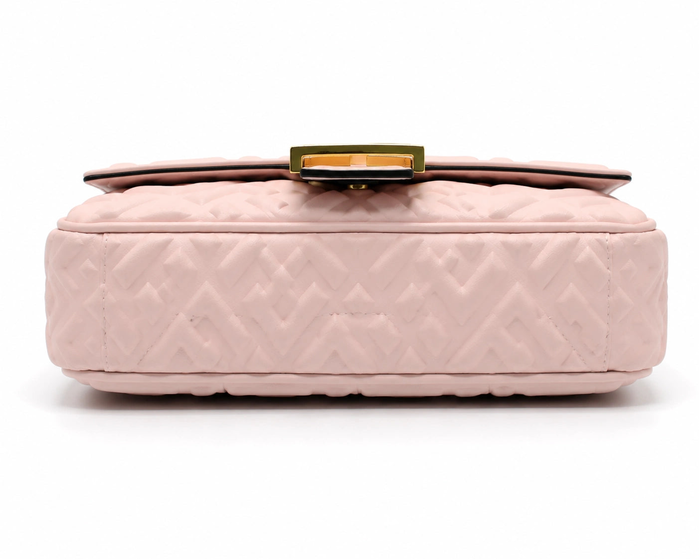 Fendi FF Embossed Top Handle Shoulder Bag - Pink