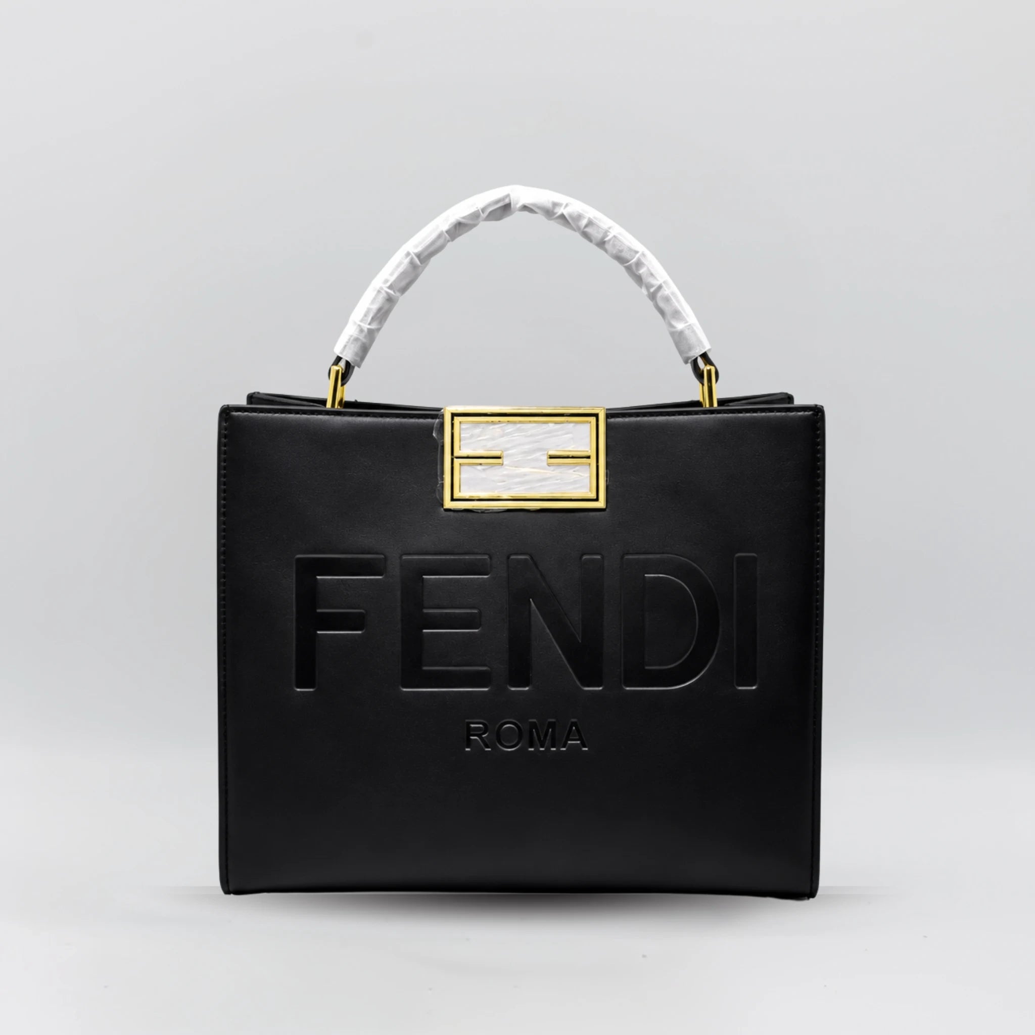 Fendi Roma 3 Strap Tote Bag - Black
