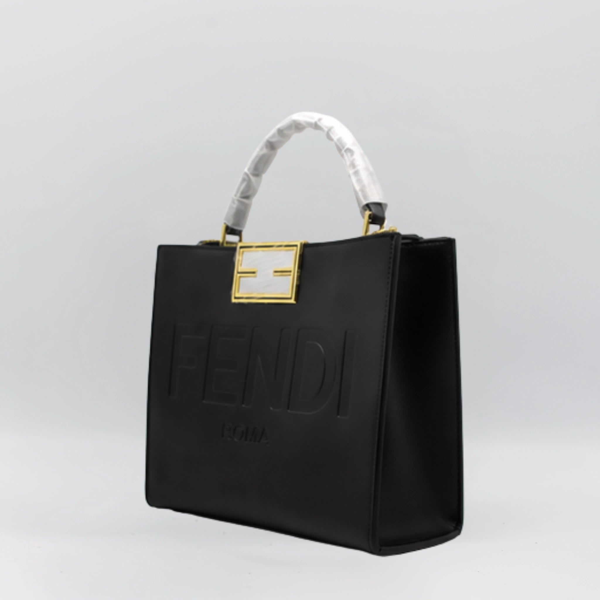 Fendi Roma 3 Strap Tote Bag - Black