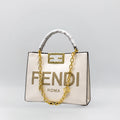 Fendi Roma 3 Strap Tote Bag - White