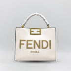 Fendi Roma 3 Strap Tote Bag - White