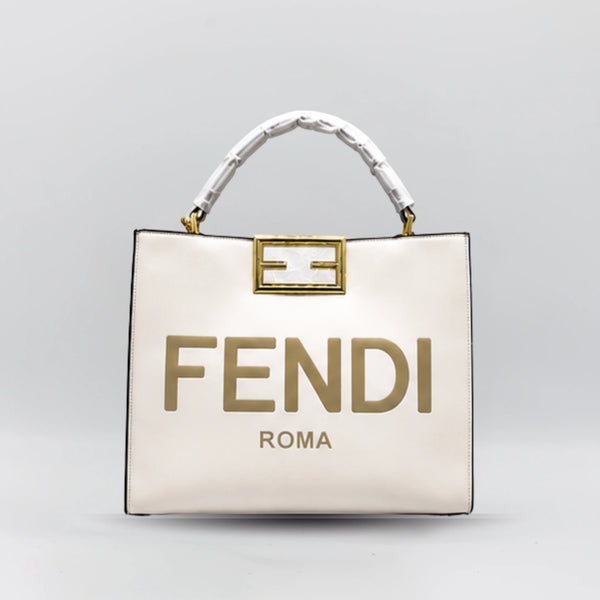 Fendi Roma 3 Strap Tote Bag - White