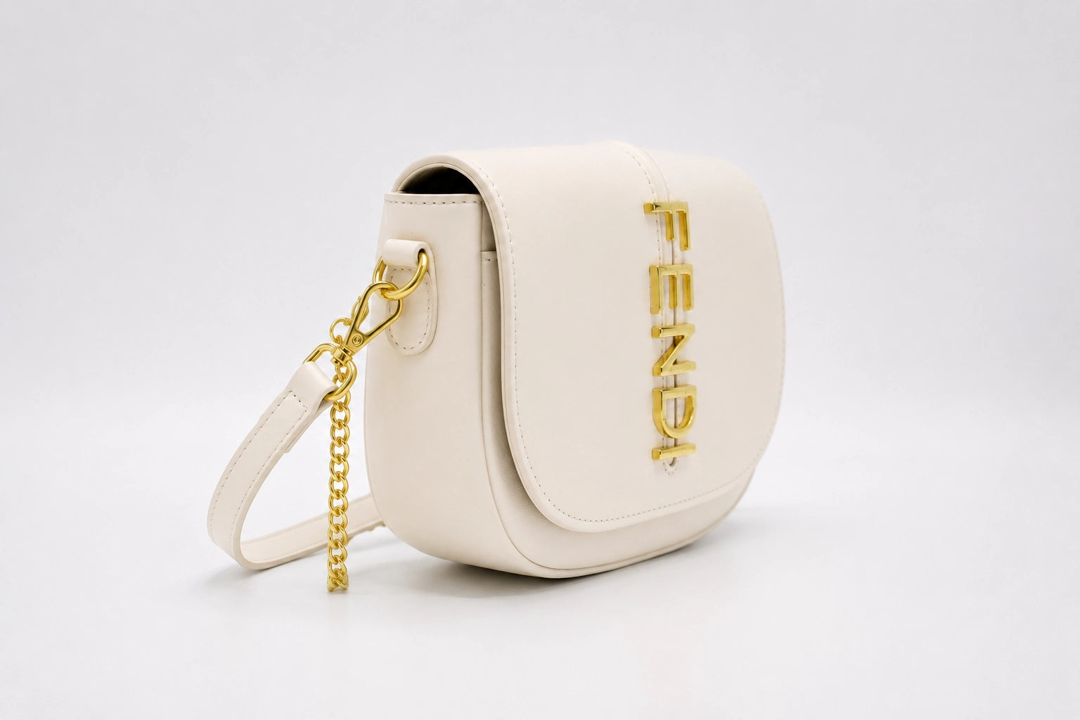 Fendi Moonlight Saddle Bag - White