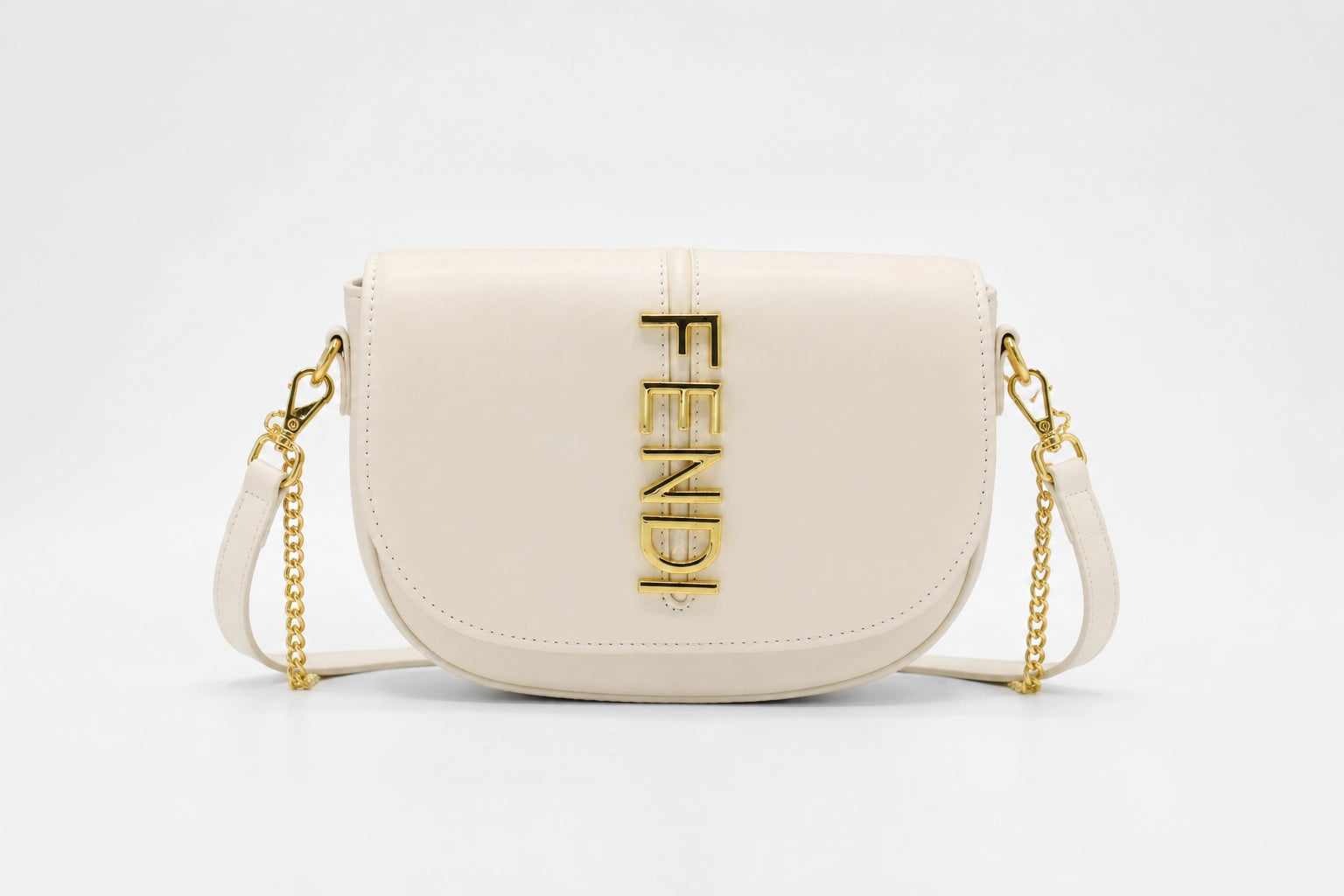 Fendi Moonlight Saddle Bag - White