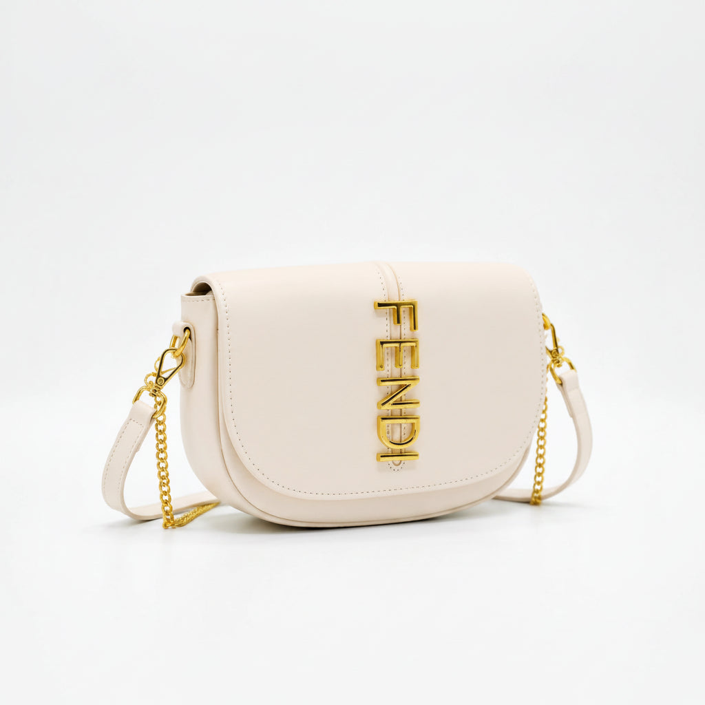 Fendi Moonlight Saddle Bag - White