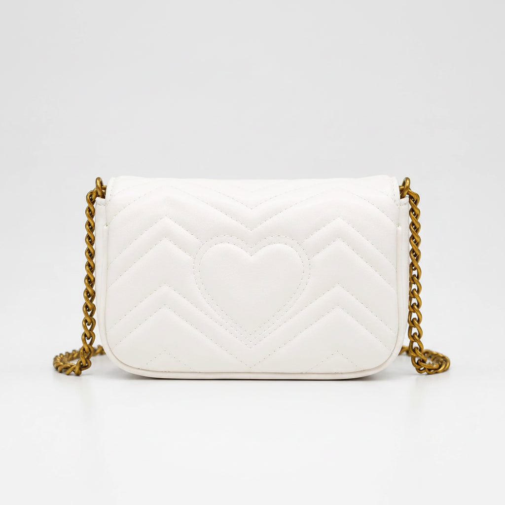 Gucci GG Marmont Mini 16.5 Shoulder Bag - White