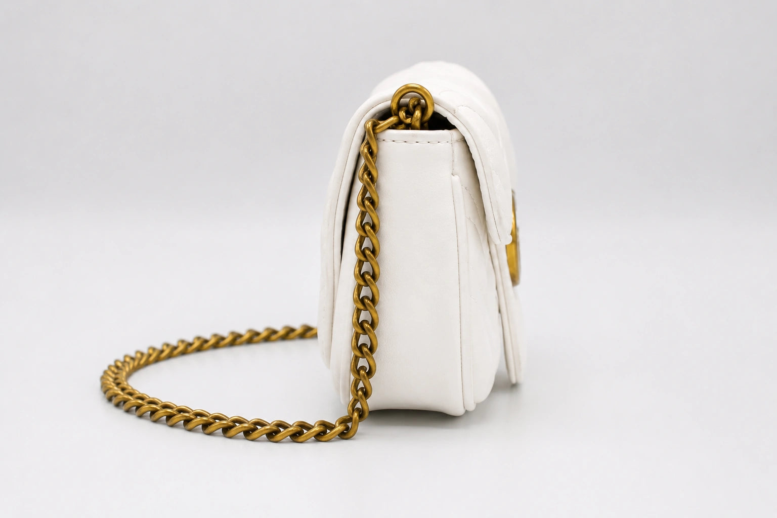 Gucci GG Marmont Mini 16.5 Shoulder Bag - White