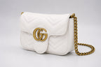 Gucci GG Marmont Mini 16.5 Shoulder Bag - White