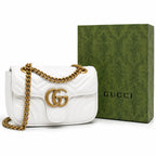 Gucci GG Marmont Mini 16.5 Shoulder Bag - White