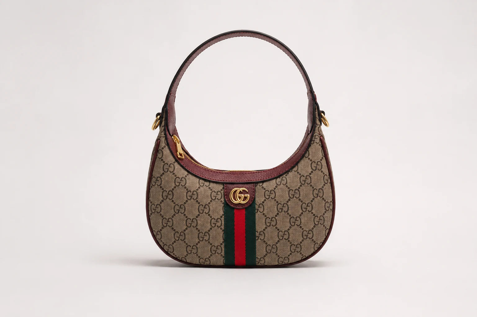 Gucci Half-Moon GG Chain Bag - Beige