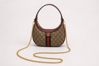 Gucci Half-Moon GG Chain Bag - Beige