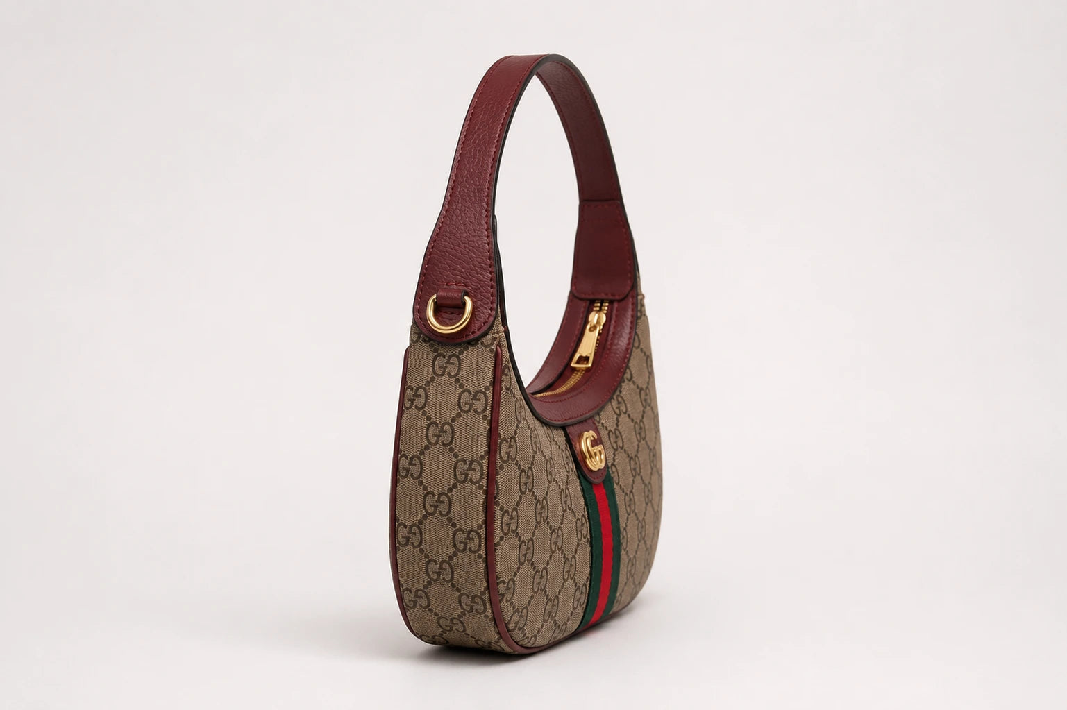 Gucci Half-Moon GG Chain Bag - Beige